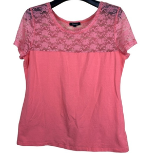 Tattoo lace top short sleeve top M‎